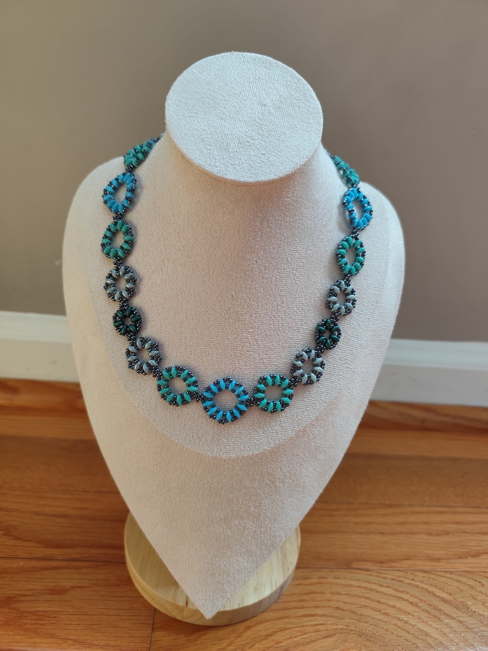 Turquoise Floral Link Necklace - Women Jewelry